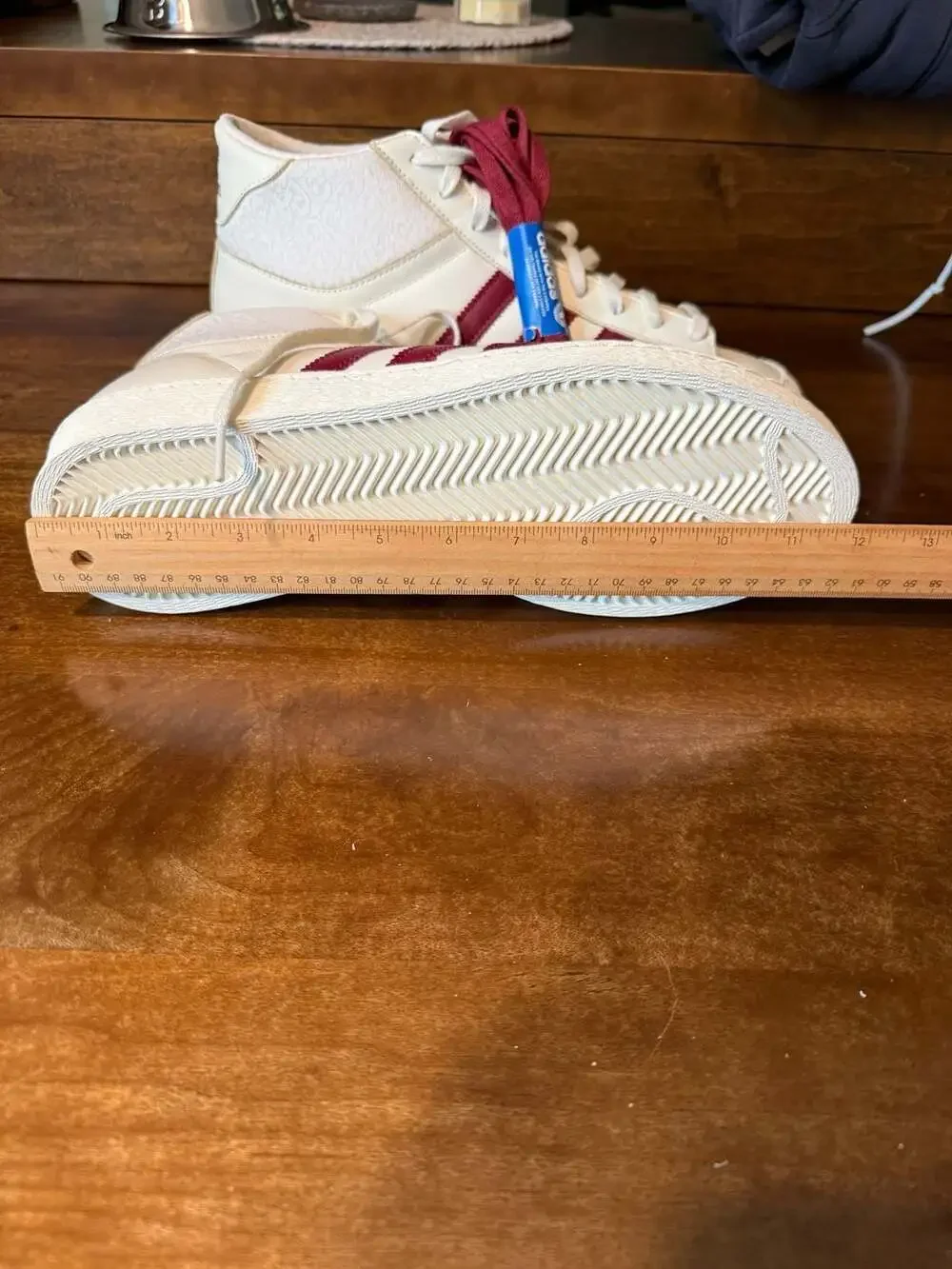 Adidas Jabbar Hi 'España' RFEF Home White Burgundy Sneakers
